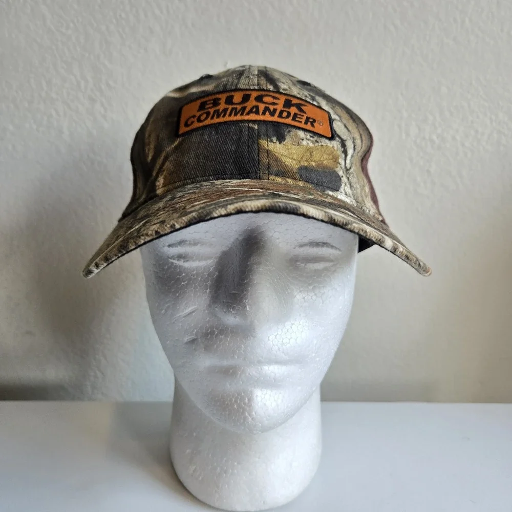 Buck Commander Hat Cap Mens Brown Camo Strapback Embroidered Logo‎
